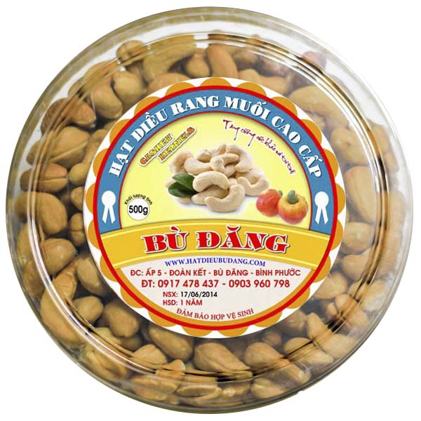 Hạt điều rang đóng hộp